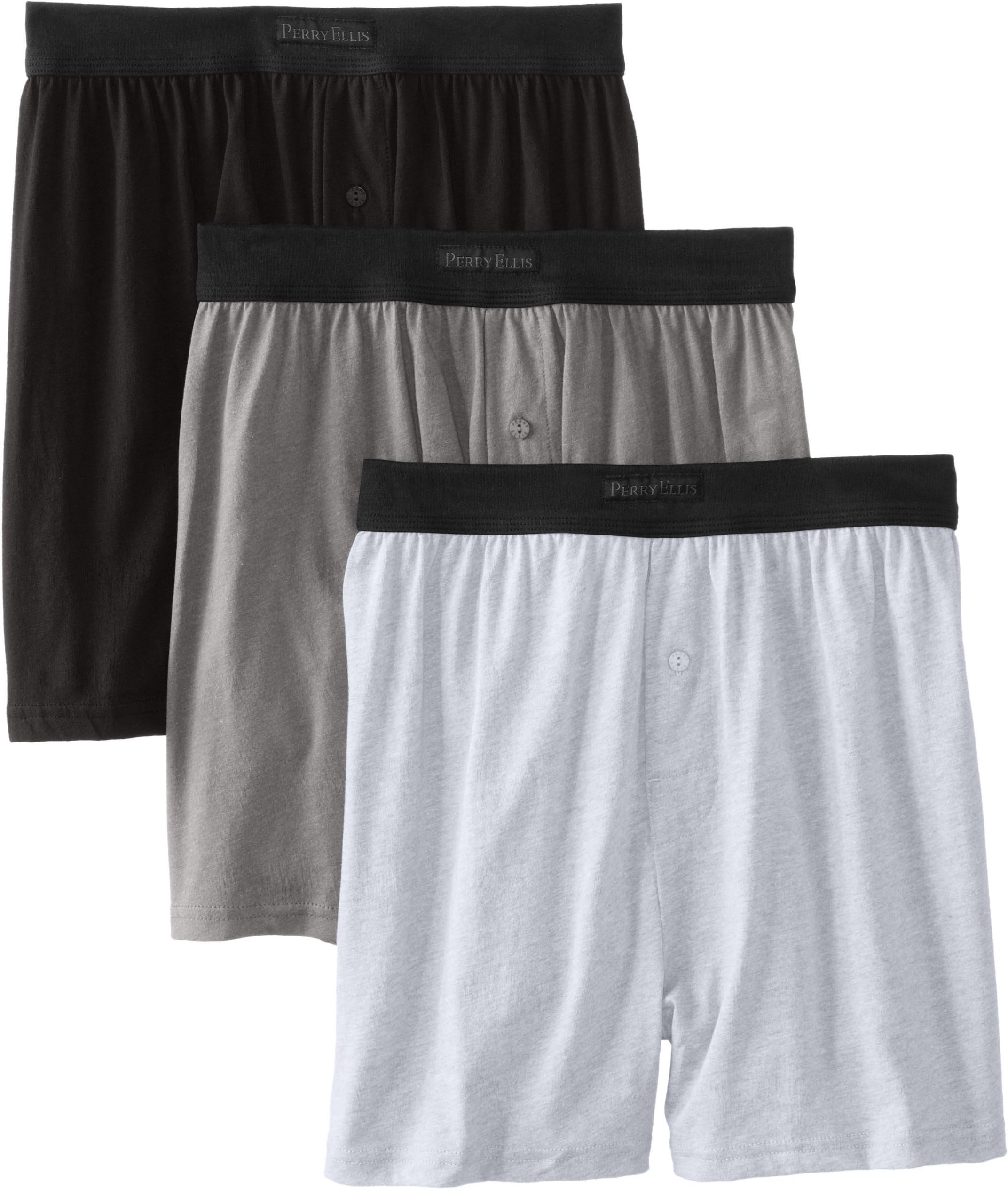 Perry Ellis Men's 3-Pack Knit Boxer