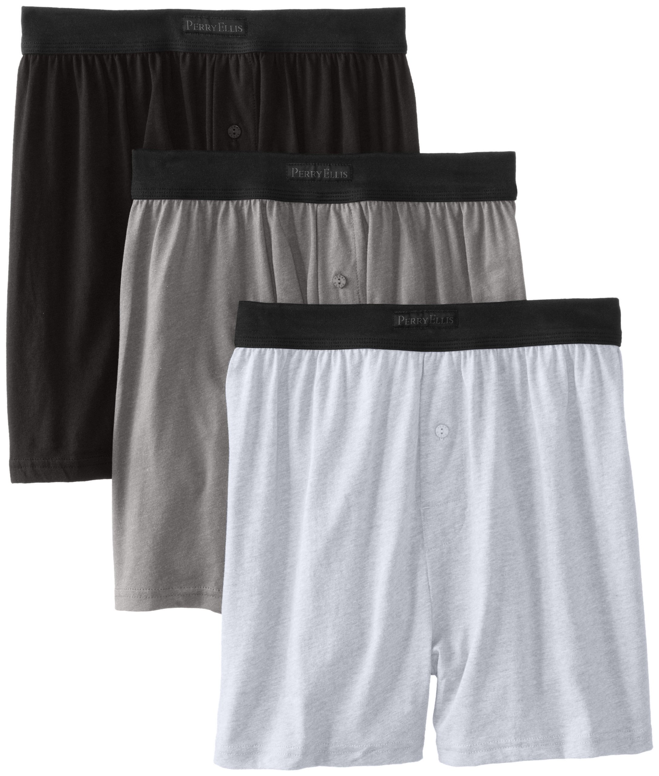 Perry Ellis Men's 3-Pack Knit Boxer