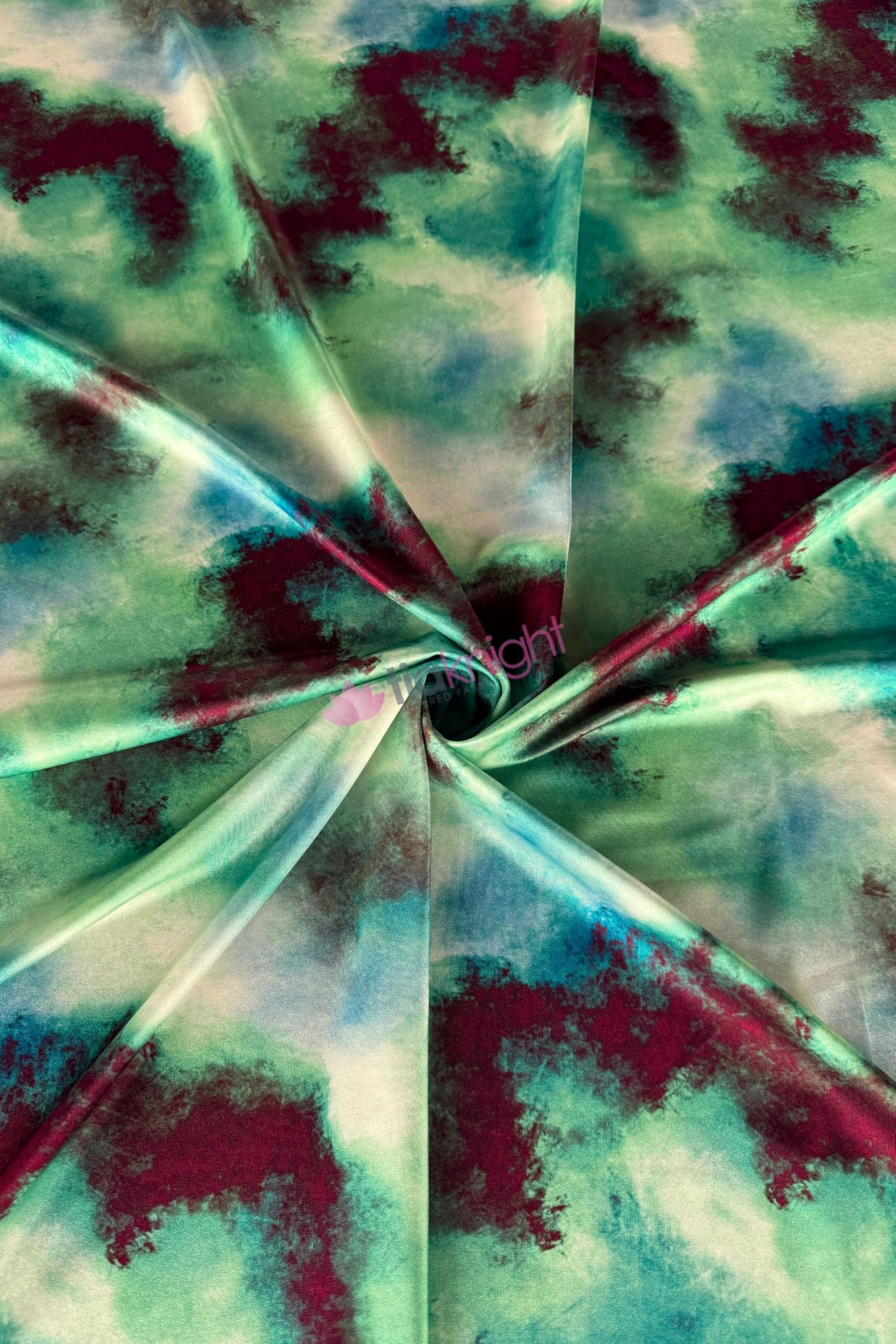 Premium Quality Printed Nylon Lycra | 4 Way Stretch Swim Wear, Dance Leotard, Leggings Material | 50+ Colours/Prints in Stock | Sold By The Metre | Tia Knight (Minty Mirage)