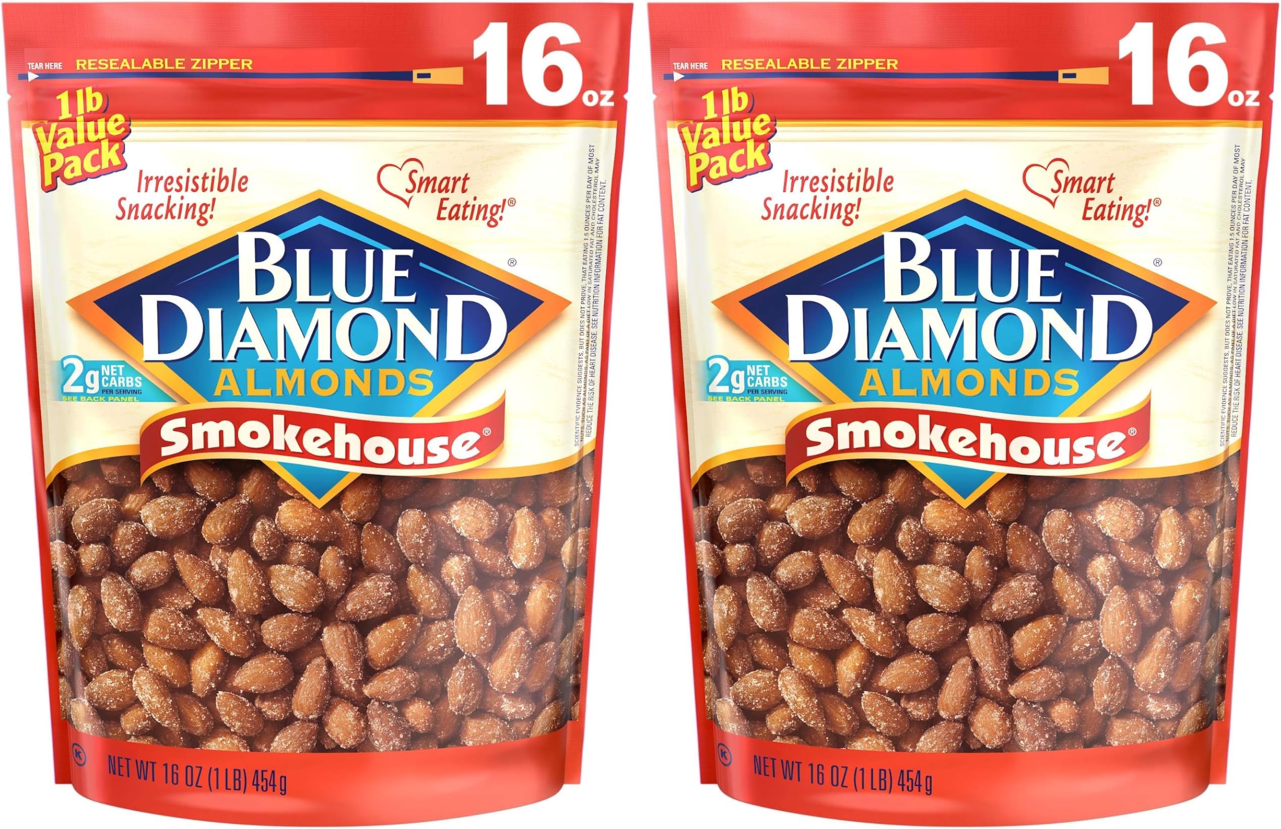 Gluten Free Smokehouse Flavored Snack Nuts, 16 Oz Resealable Bag (Pack of 2)