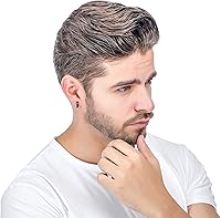 Vista 7 de Jstyle Pendientes de aro pequeños únicos de acero inoxidable para hombre, 1 par