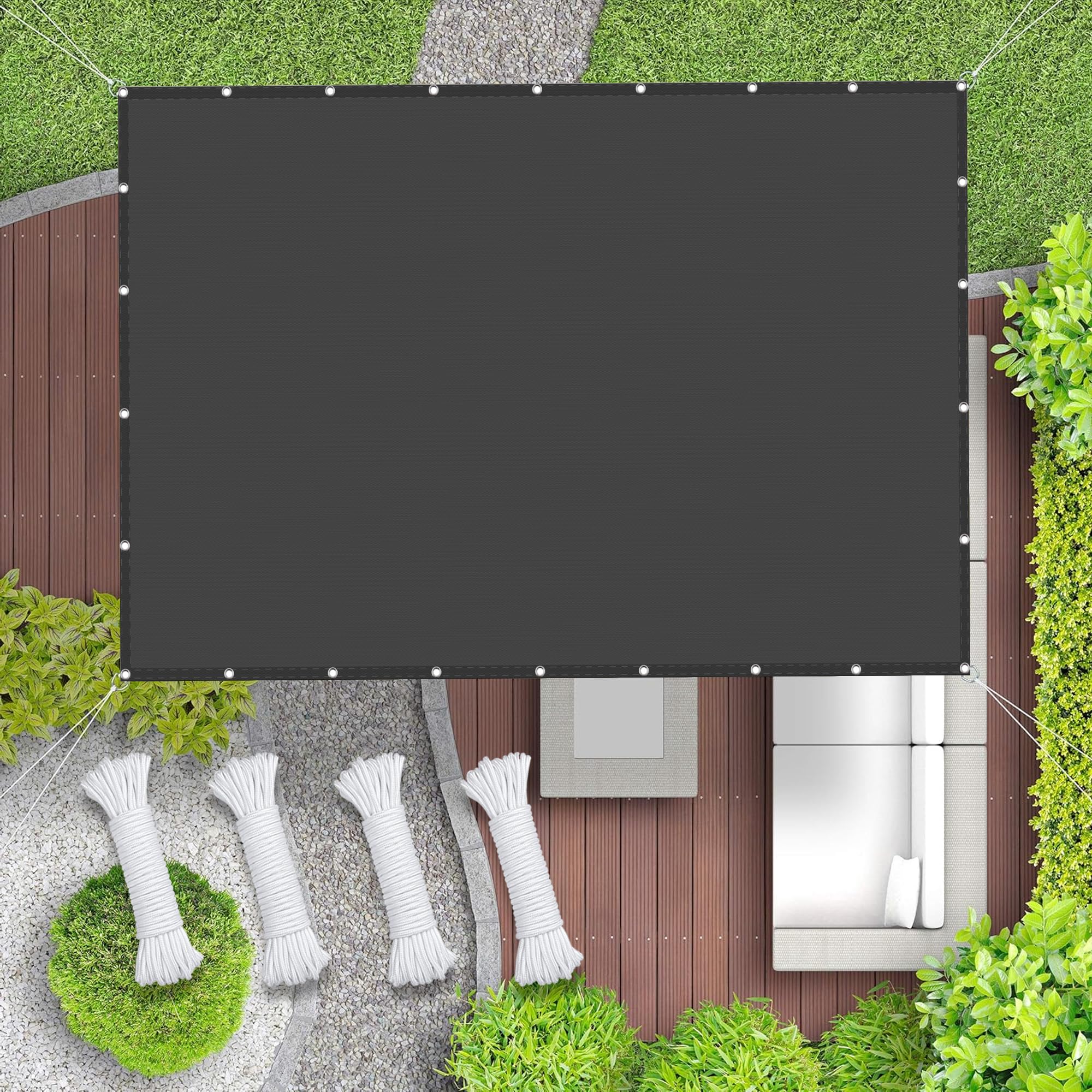 Voile d'ombrage 1.6 x 2 m anti-chaleur pour balcon et terrasse ombragée