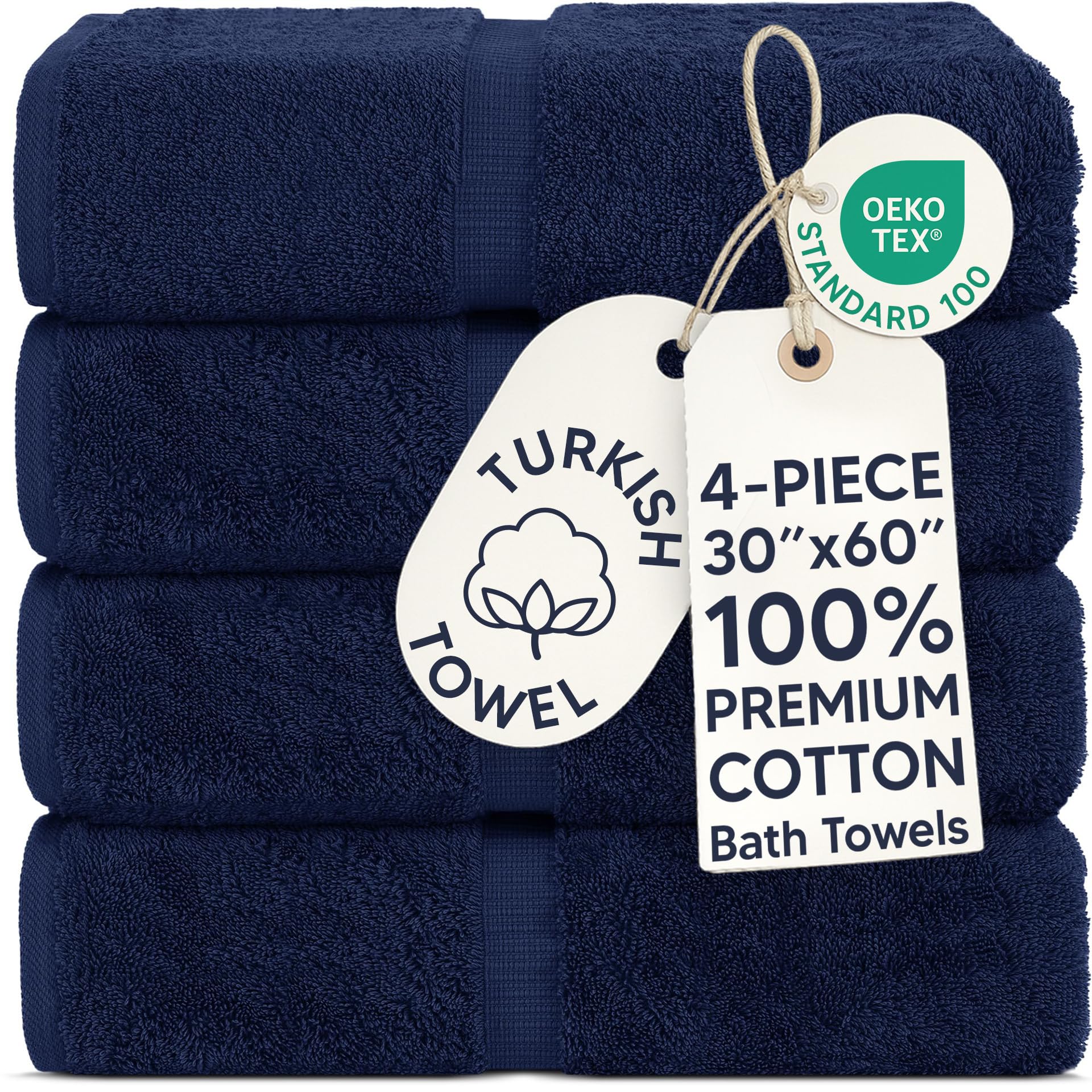 Chakir Turkish Linens 100% Cotton 2-Pack Bath Towels