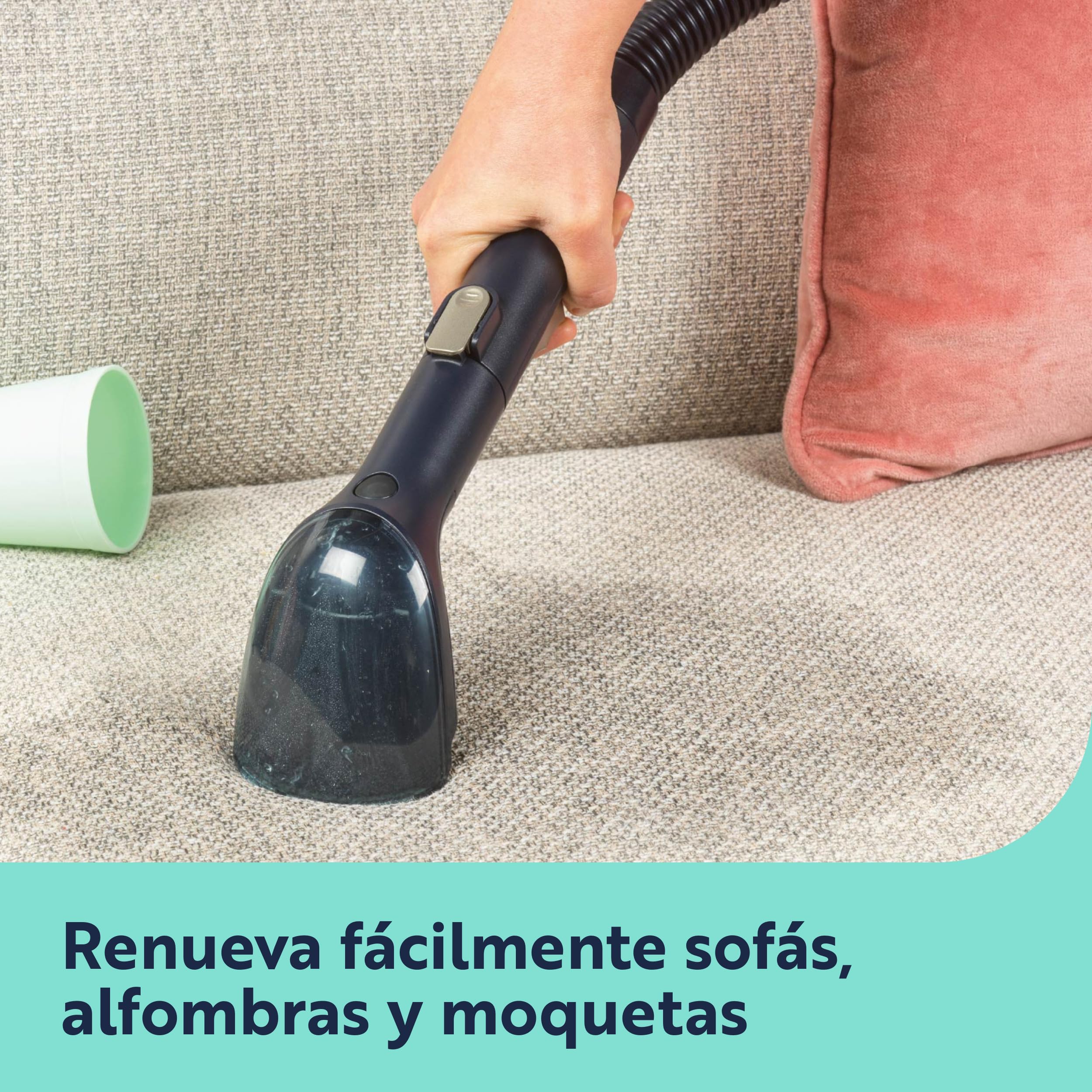 Beldray Spot Lift Pro quitamanchas para alfombras y tapicería | Pulveriza, frota y aspira, manguera extensible de 1,65 m, sistema de doble depósito, manguera desmontable