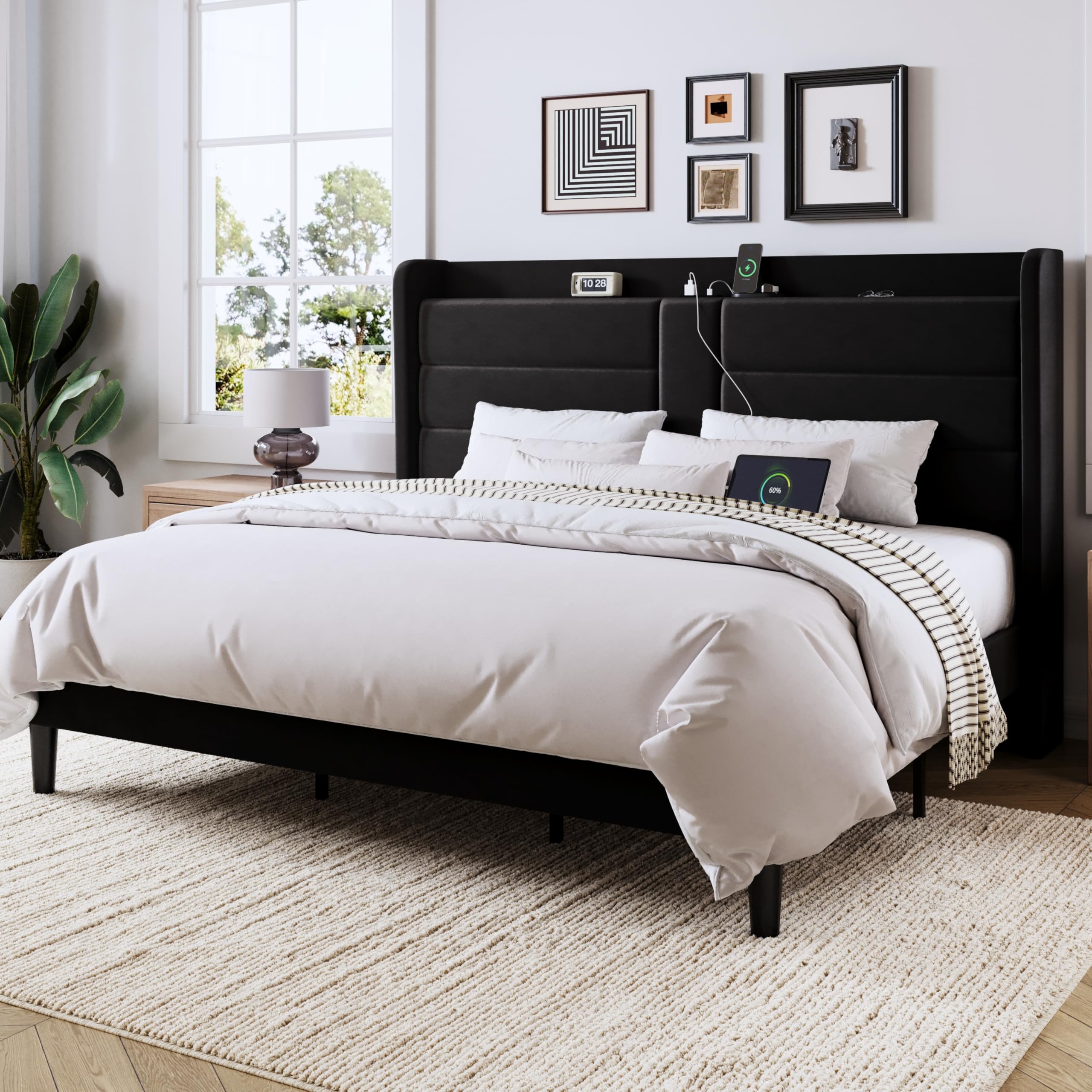 Allewie King Size Bed Frame