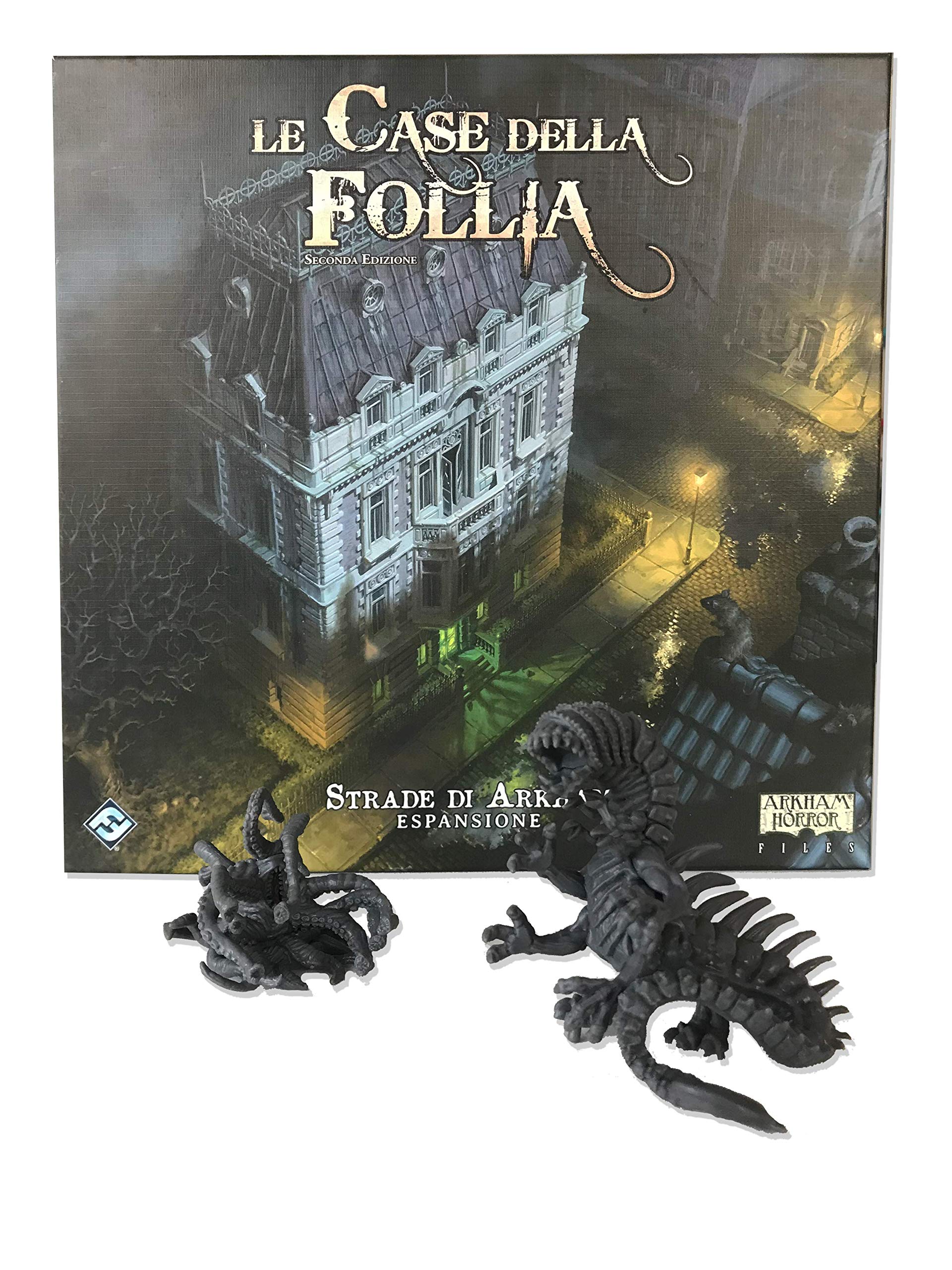 Asmodee - Las Casas de la Locura, Segunda edición: Las Calles de Arkham, expansión de Juego de Mesa, edición en Italiano
