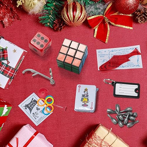 Miniatura 7 de JOYIN Paquete de 8 recuerdos de fiesta de diseño clásico de Navidad, recuerdos de mesa de fiesta sin broches para regalo de Navidad, Navidad,