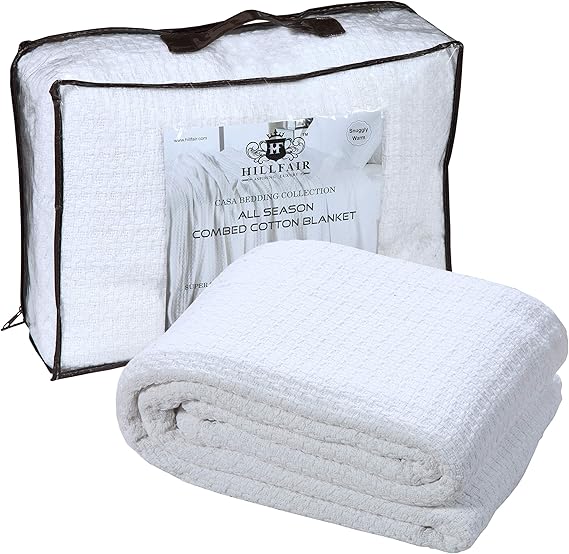 HILLFAIR 100 Combed Cotton Blanket California King Size