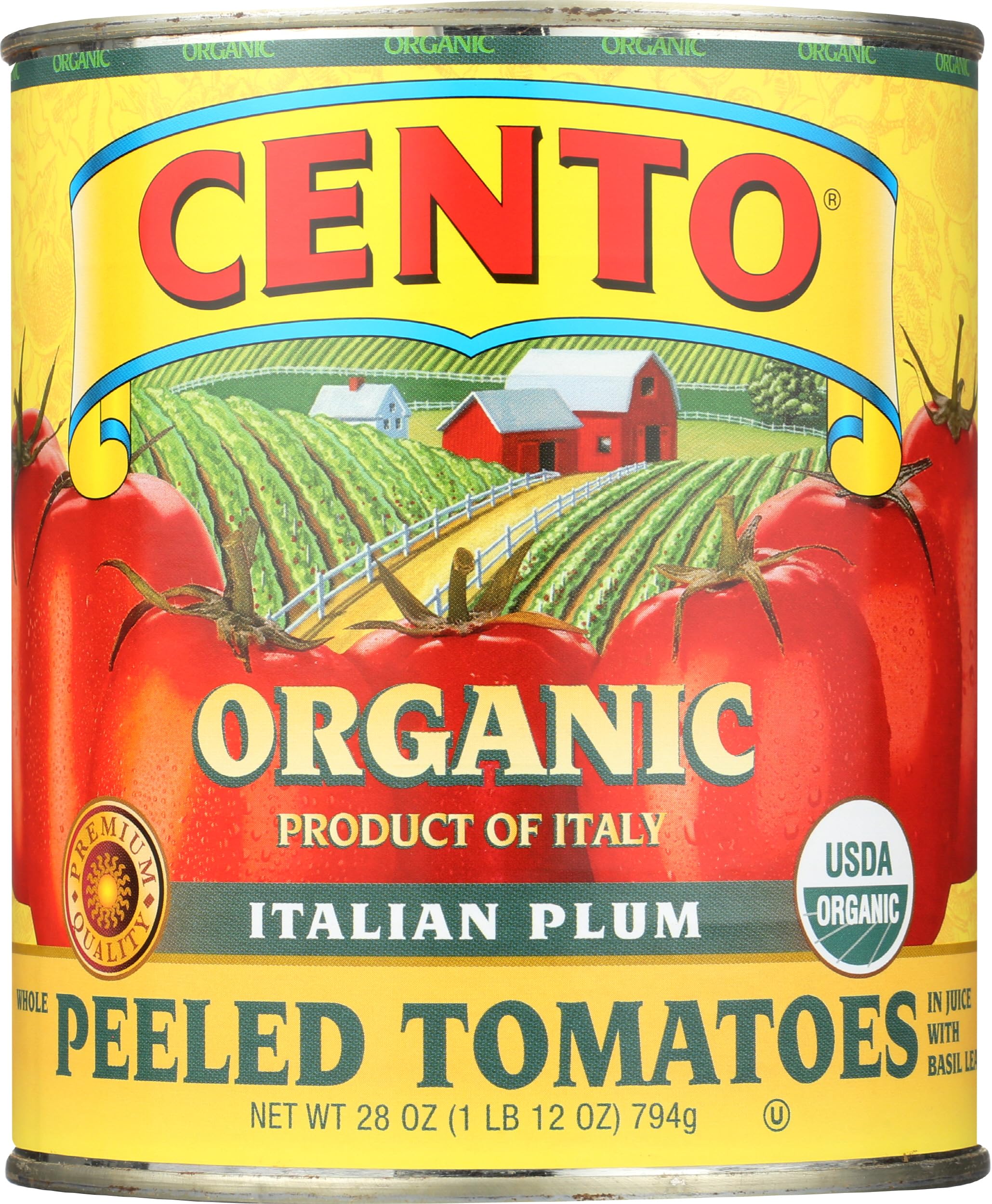 Cento Foods Organic Whole Tomatoes, 28 OZ