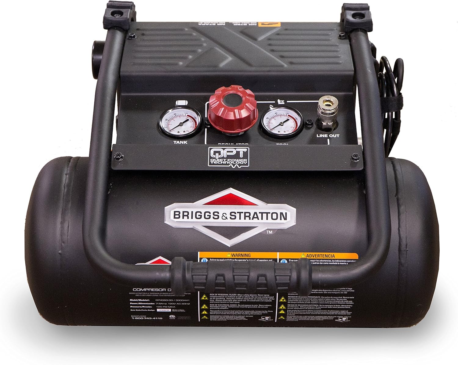 Briggs & Stratton 4-Gallon Quiet Power Technology Air Compressor 074060-00