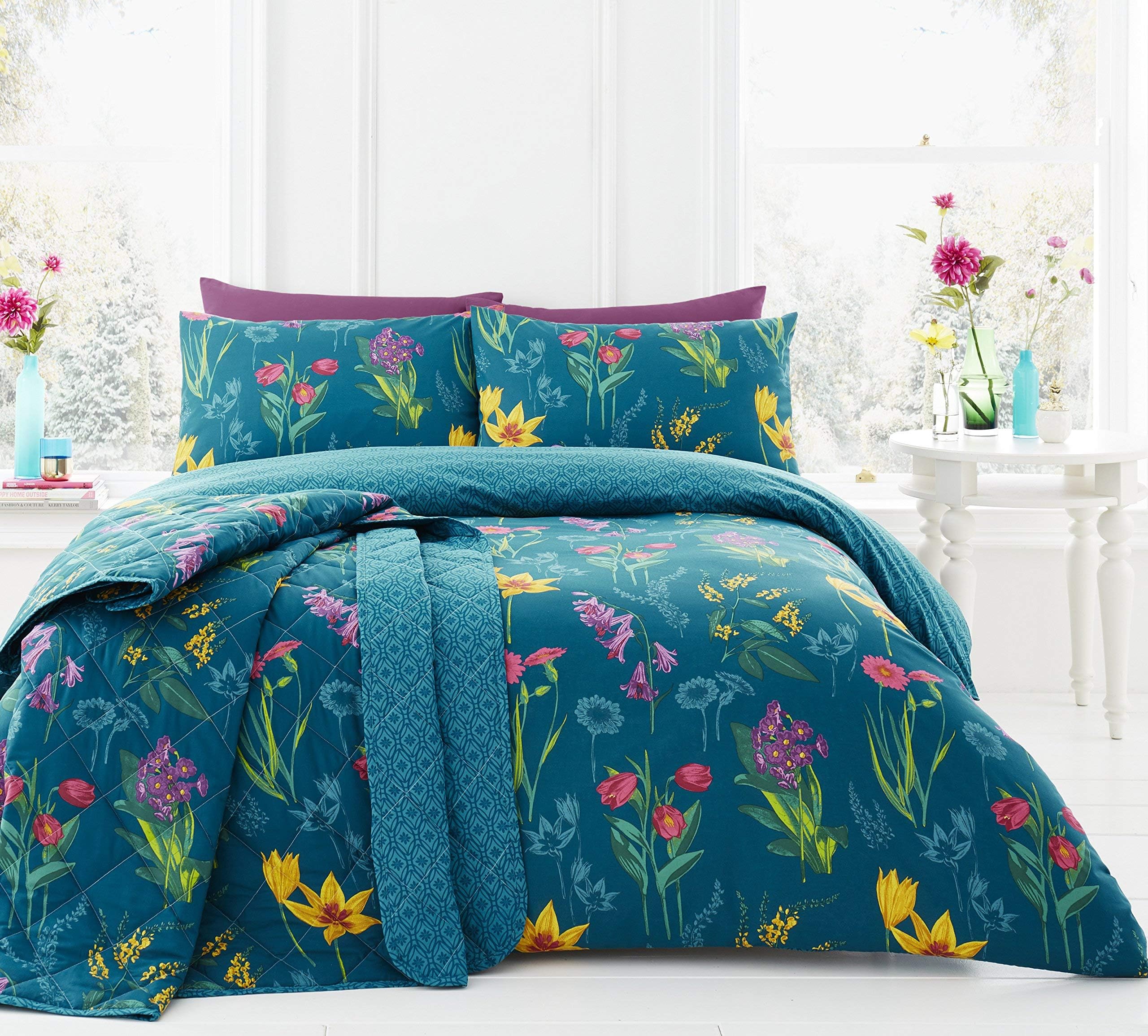 furn. Forest Fauna Duvet Cover Set, Blue, Single Amazon.co.uk Home