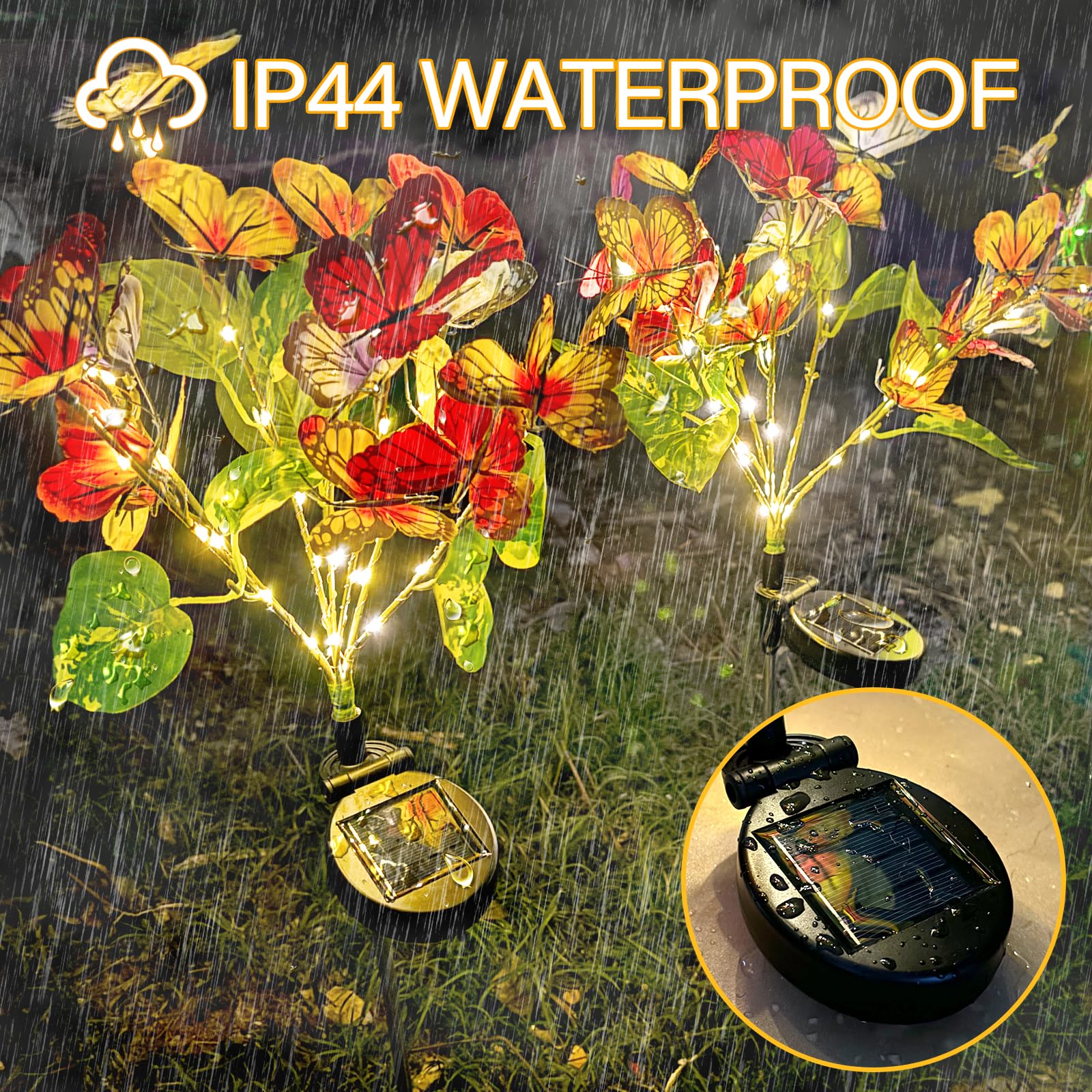 TOTHDATE 2PCS Solar Swaying in Wind Butterfly Lights - Image 4
