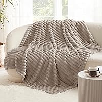 Vista 198 de Bedsure GentleSoft Twin Blanket for Couch - Cozy Soft Blankets for Women, Cute Small Fleece Throws for Girls, Light Grey, 60x80 Inches
