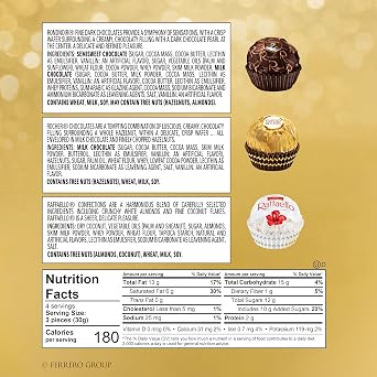 Ferrero Collection, 13 Count, Premium Gourmet Assorted Hazelnut Milk Chocolate, Dark Chocolate and Coconut, Easter Bunny Gift Box, Great Easter Gift, 5 oz