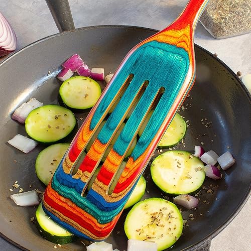 Miniatura 2 de Baltique Montego Bay Collection - Utensilios de cocina de madera de 13 pulgadas, seguro para antiadherente