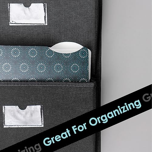 Miniatura 7 de Organizador de archivos de pared para colgar sobre la puerta, estante de documentos con 5 bolsillos para archivos, clasificador multiusos para