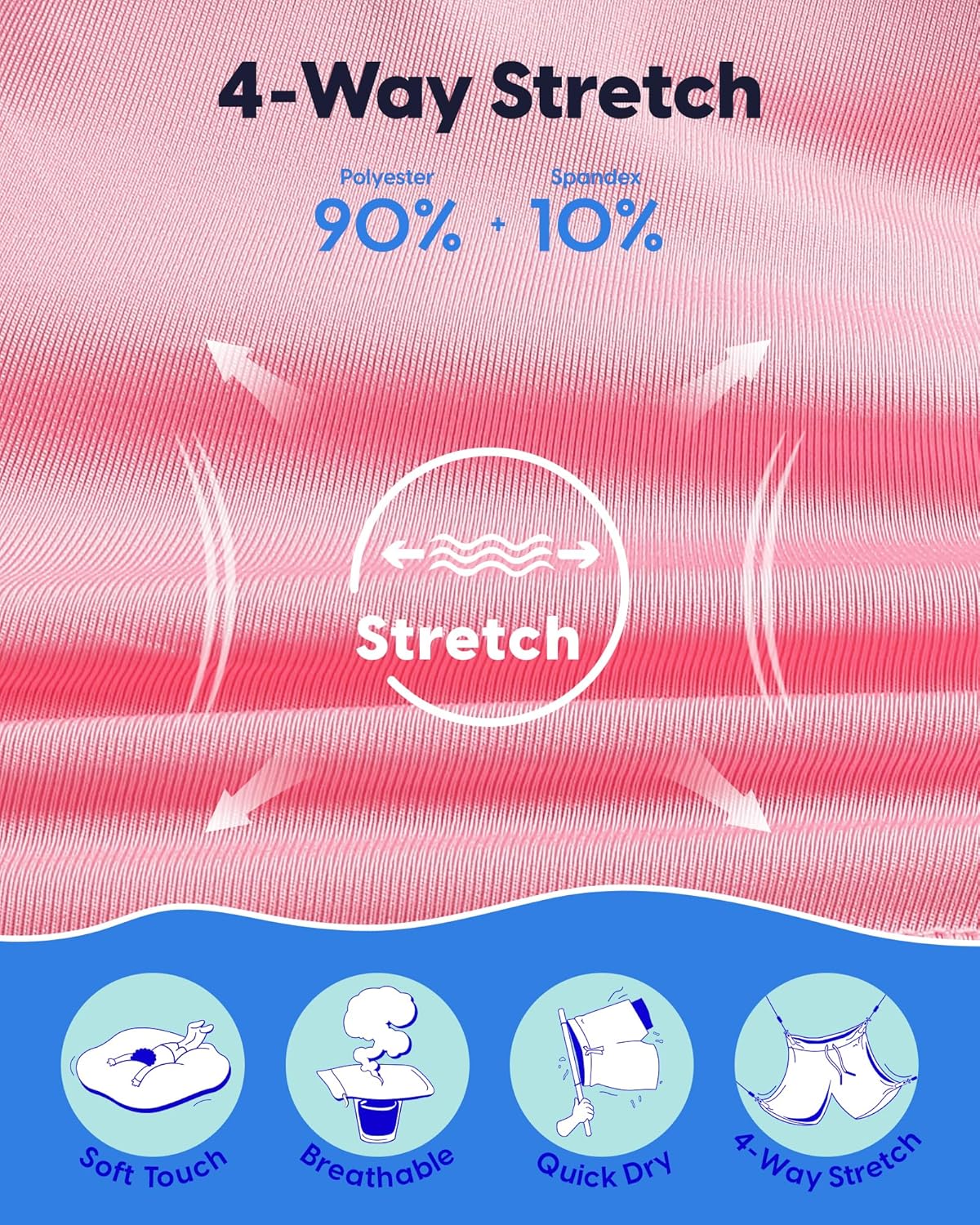 maamgic Mens 5.5 Inch Swim Trunks with Compression Liner Board Shorts Quick Dry Beach Swimwear with Zipper Pockets - Image 5