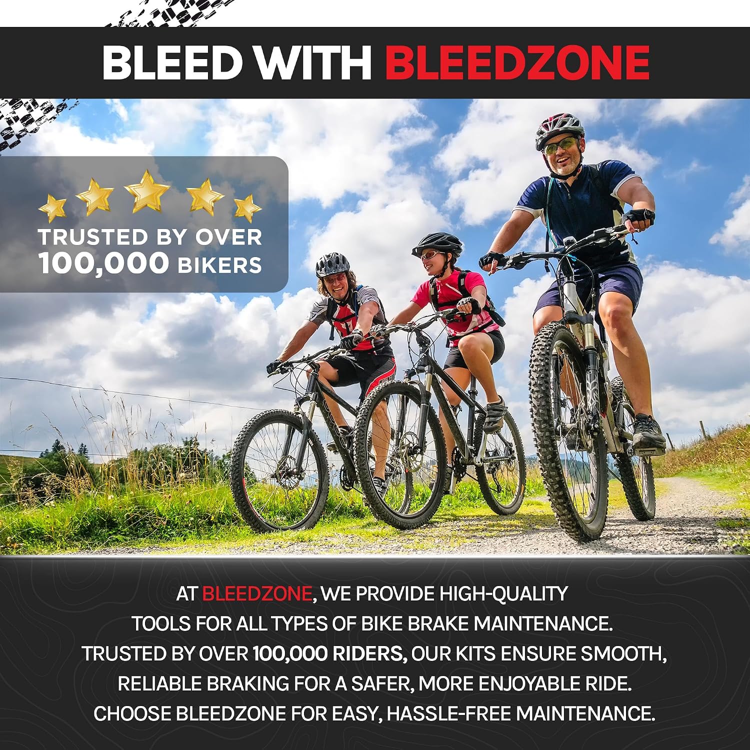 BleedZone Shimano Brake Bleed Kit with 60ml Mineral Oil- Hydraulic Brake Bleed Kit for Shimano Disc Brakes, Bike Brake Bleeder Kit, and Mineral Oil Brake Maintenance