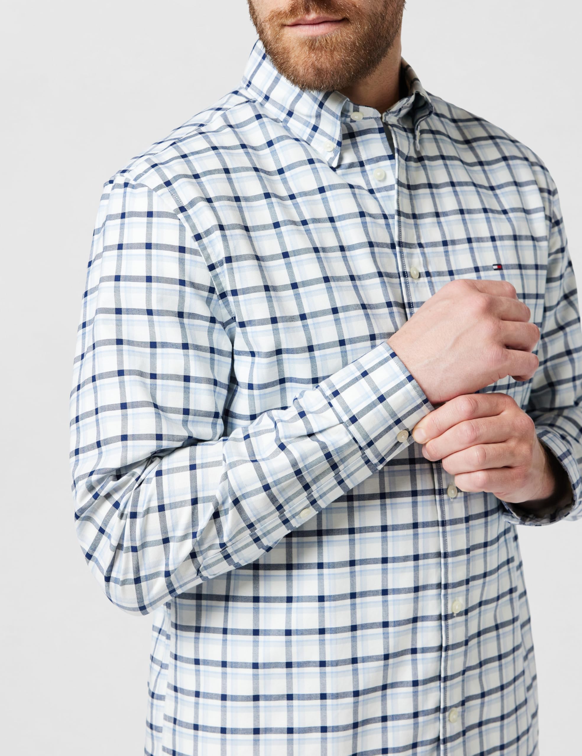 Tommy Hilfiger Herren Hemd Heritage Oxford Easy Check Regular Fit