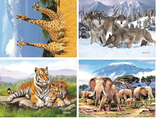 Image of Chocozone 40 Pcs Animals Jigsaw Puzzle for Kids, Educational Puzzles for Kids for Age 5 Toys for 4+ Years Old Boys and Girls (29cm x 22cm) - Pack of 8