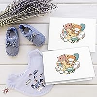 Vista 5 de Tarjetas de felicitación, papel blanco pesado de 5 x 7 pulgadas, diseño de media pliegue, perfectas para invitaciones de cumpleaños, bodas