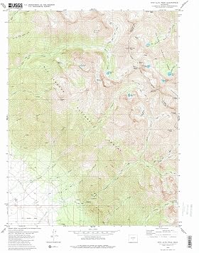 Historic Pictoric Rio Alto Peak Colorado Historic USGS Topographic Map Print, 1980, 124000, 7.5-Minute Quadrangle, Topo Wall Art Poster - 44in x 55in