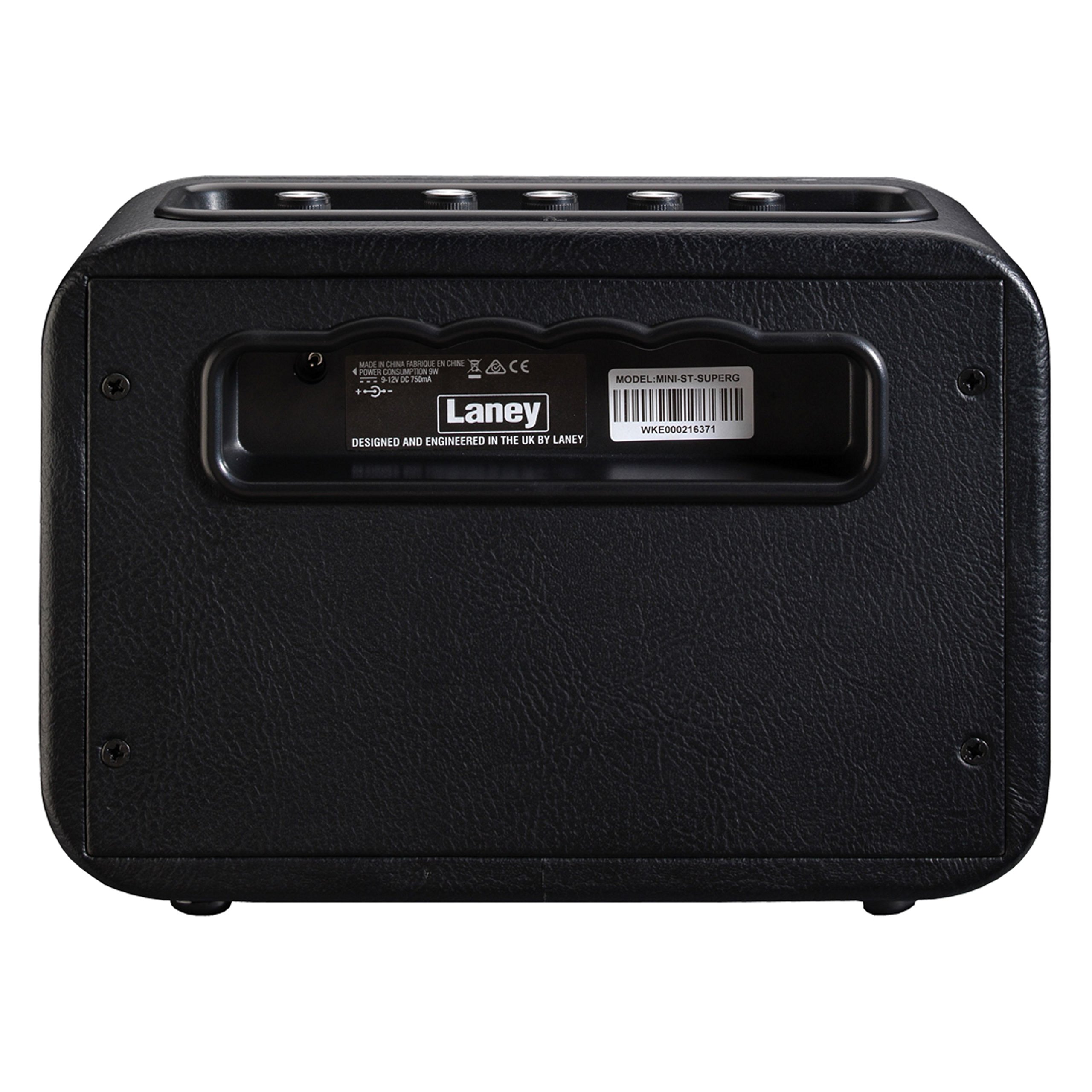 Laney Mini-ST-SUPERG-2 6W Battery Guitar Amp-Amp di pratica compatta con canali puliti/drive, ritardo, input per smartphone LSI, AUX in, abbonamento per chitarra Ultimate gratuito