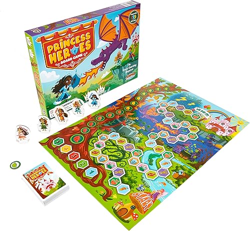 Miniatura 2 de Juego de mesa Princess Heroes – Juego cooperativo de castillo de princesa para niños de 4 años en adelante – Los niños desarrollan nuevas