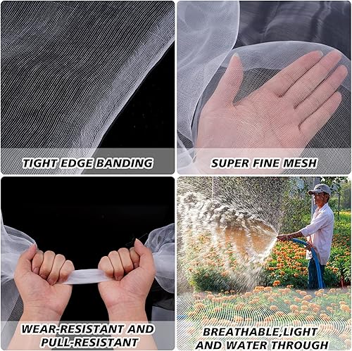 Miniatura 5 de Red de protección de barrera para mosquitos, insectos, pájaros, animales, malla ultrafina, para plantas, plantas, frutas, flores, árboles, cubierta