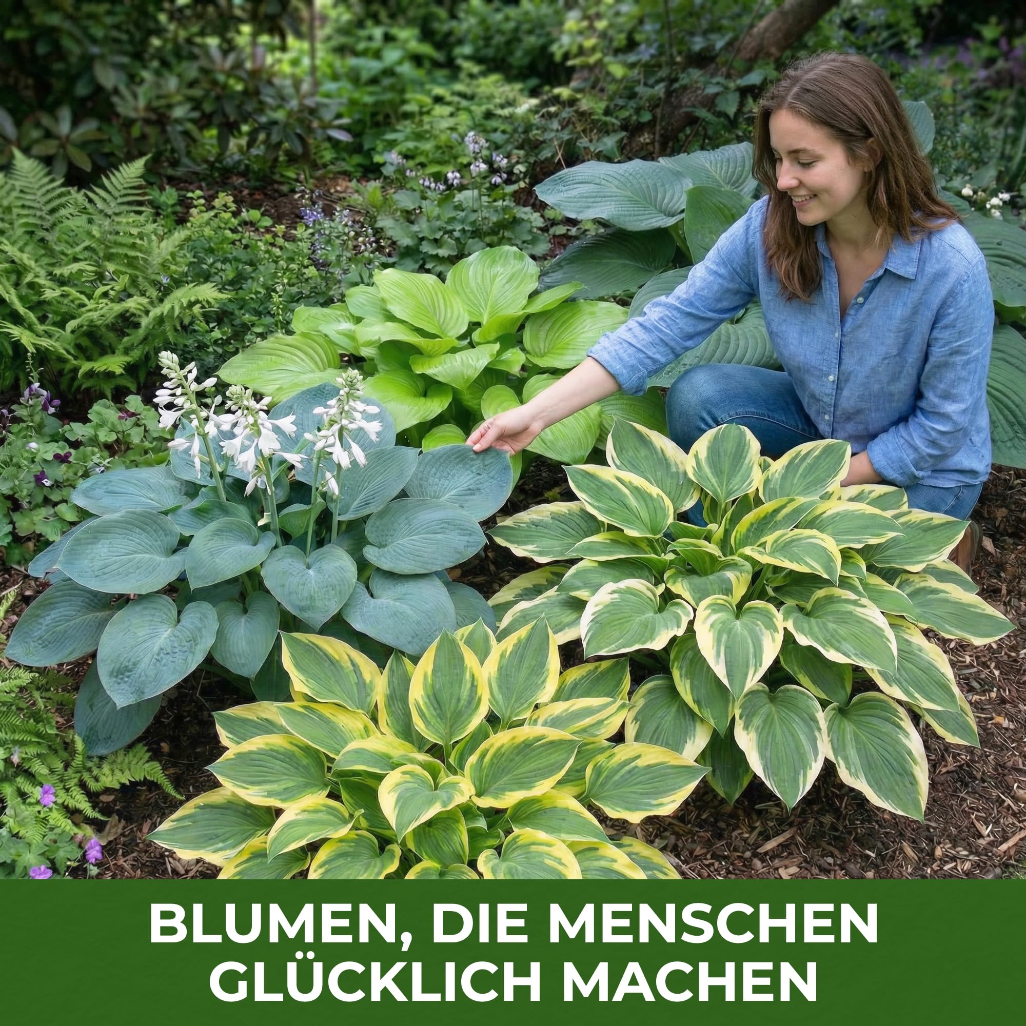 Hosta Pflanze Winterhart - Funkien White Feather - 3 Wurzeln - Stauden Mehrjährig Winterhart - Bodendecker - Pflanzen aus Holland (kein Samen, zwiebeln und nicht künstlich)