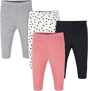 Onesies Brand 4-Pack Mix & Match Baby Pants, 100% Cotton Pull-On, Newborn to 12M, Soft Elastic Waist & Cinched Ankles