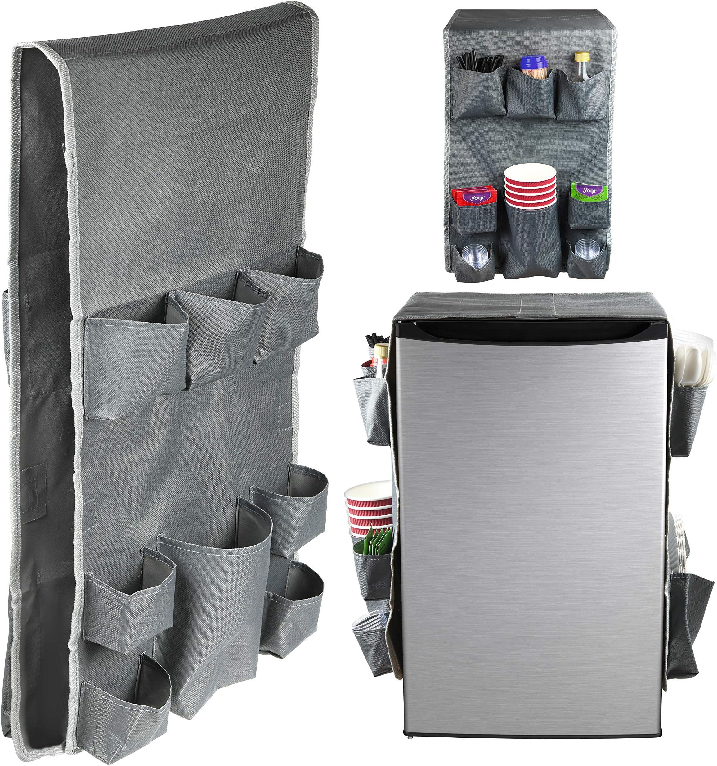 Classic Design - Dorm and office Double Over the Fridge Caddy Organizer, Storage and Paper Goods Organizer