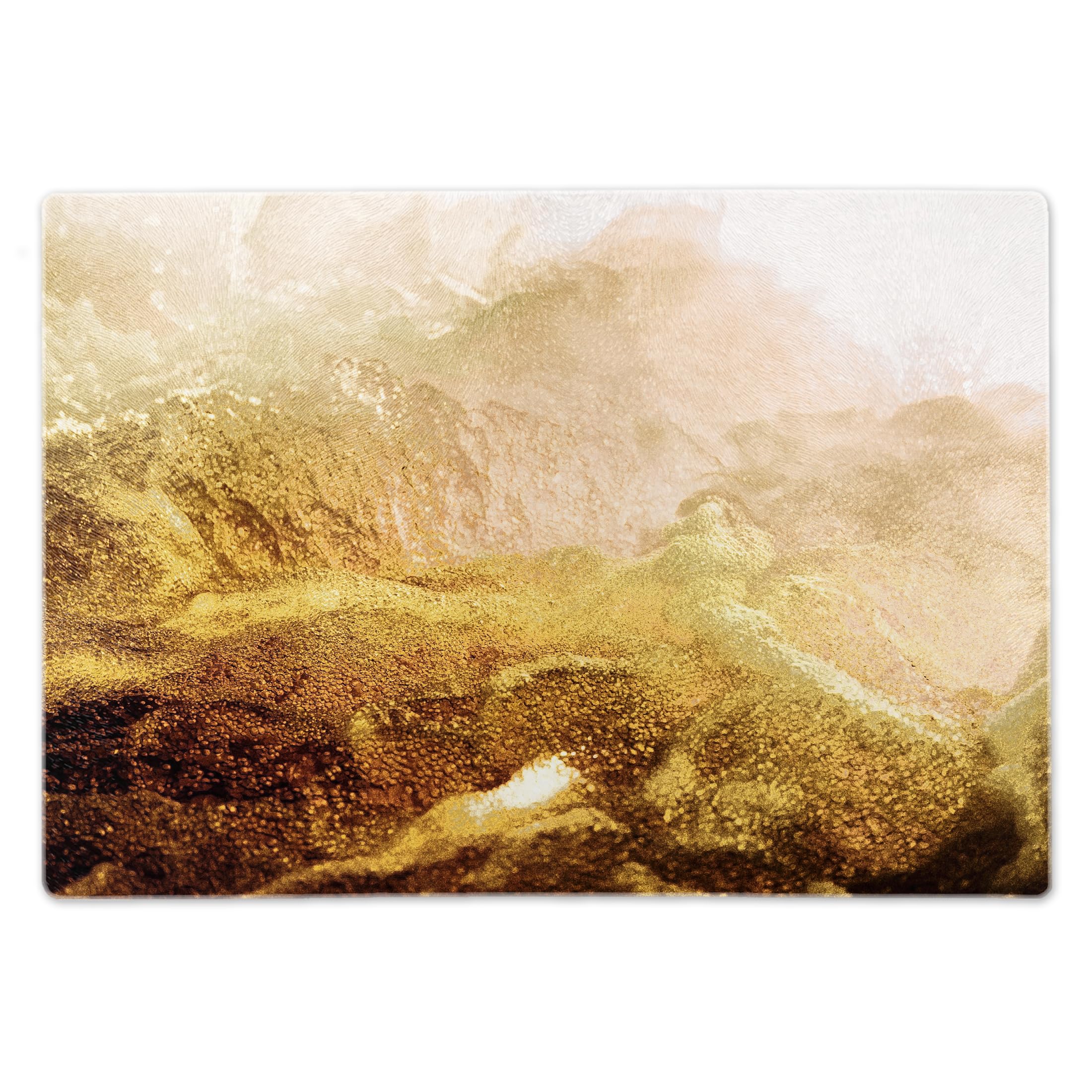 ShopQuality4U Catering Chopping Boards | Glass Worktop Savers/Protectors Heat Resistant | Over The Sink 20x28cm Medium Gold