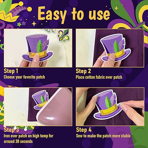 Miniatura 51 de 8 parches para planchar del día de San Patricio, trébol irlandés de la suerte, gnomo arcoíris, para coser, apliques bordados, verde de 4 hojas