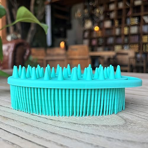 Miniatura 1 de Cepillo sensorial prémium para niños o autismo, limpiador corporal de silicona suave, cepillos de terapia ocupacional 2 en 1, esponja de silicona,