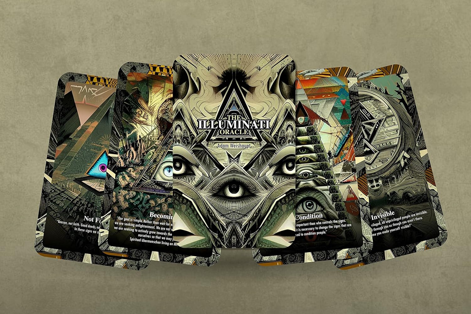 Ibiza Tarot The Illuminati Oracle - Adam Weishaupt Cards | Fortune Telling Oracle Cards Deck for Beginners | Authentic Experience - Set of 23 Cards