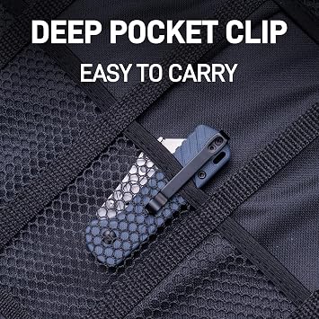 CJRB Boxer Folding Utility Knife, Small EDC Knife with G10 Handle, Includes 10PCS Total Blades(J1967 Blue)