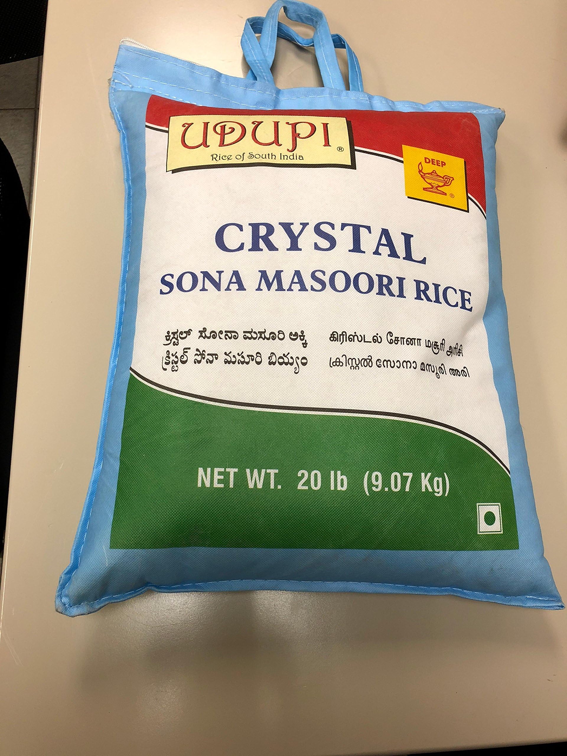 UDUPI CRYSTAL SONA MASOORI RICE 20 LB