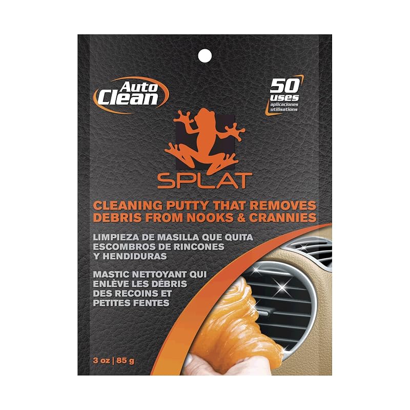 Massa Gel de Limpeza Automotiva Vdera Splat Orange SPLAT-AC-3P para Cantos e Frestas, 85 g