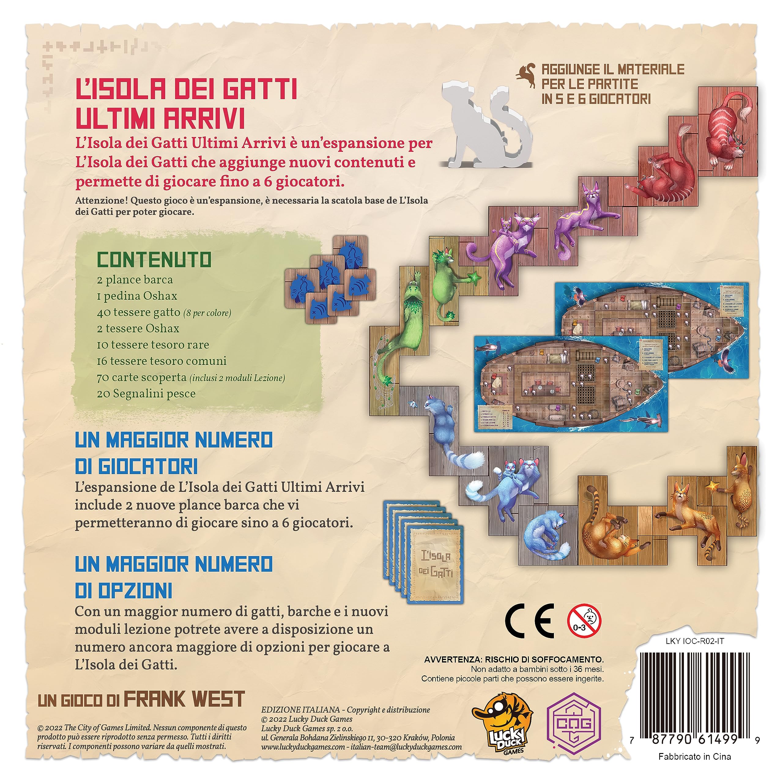 Jeu de stratégie Lucky Duck Games L'île des chats pas cher