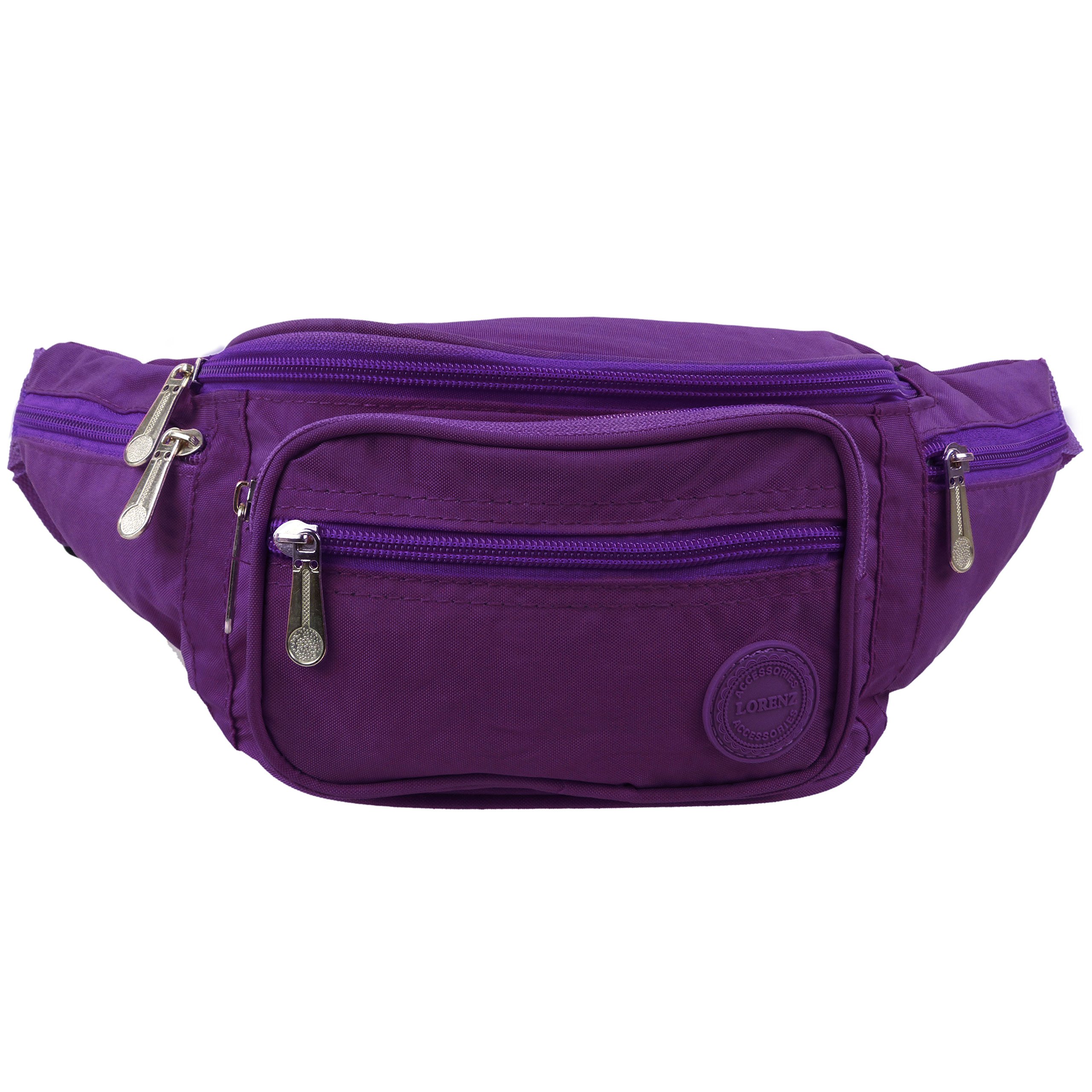 Lorenz Mens Ladies Crinkled Nylon Bum Bag (Purple)