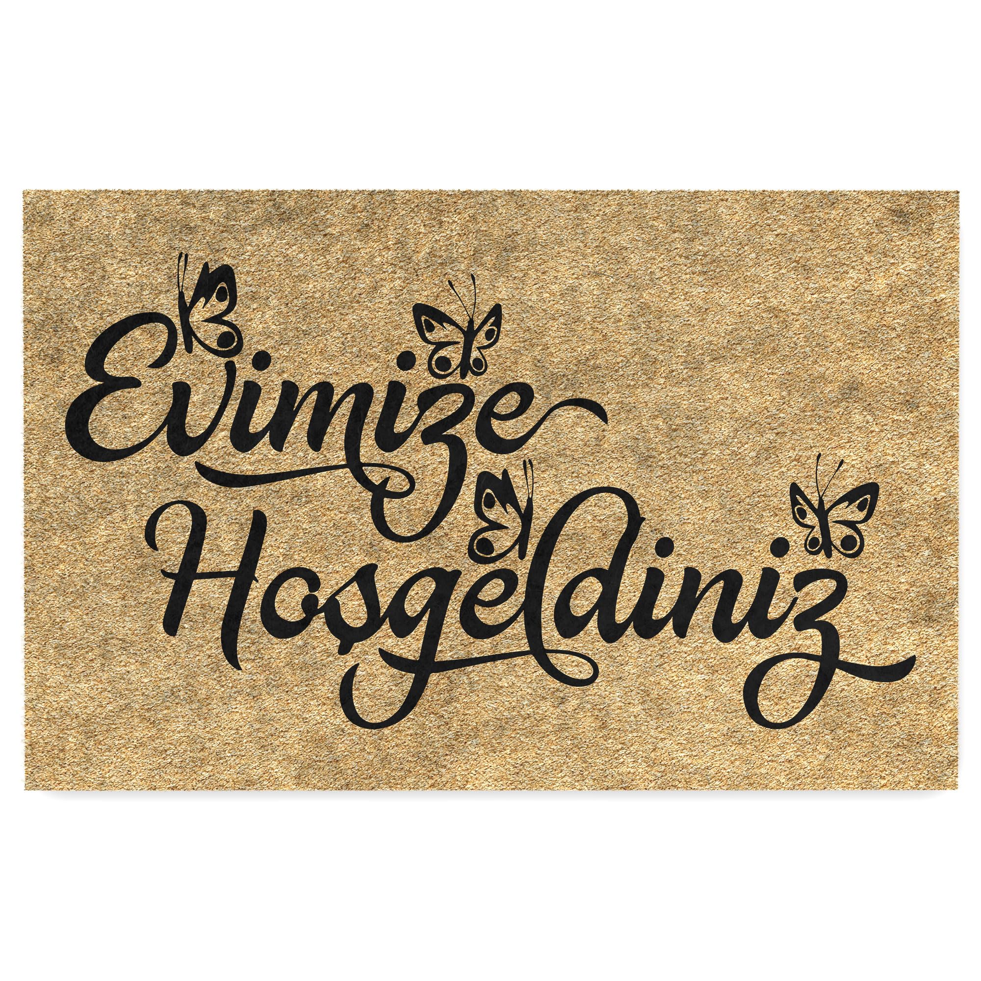 Monnhein Kapı Önü Paspası - Modern ve Şık Kapı Paspası | Ev, Ofis ve Dış Mekân Kullanımı İçin (Nazik Karşılama) 45x65