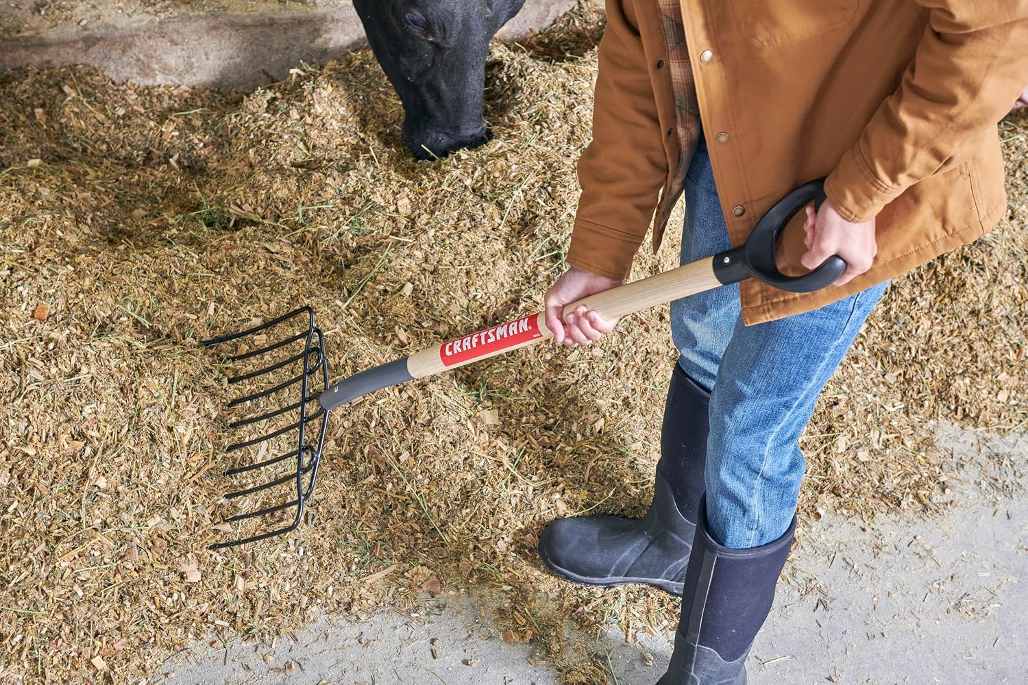 Craftsman Manure Fork with 30-Inch Hardwood Handle, Designed for Transfering Hay, Mulch, and Loose Material