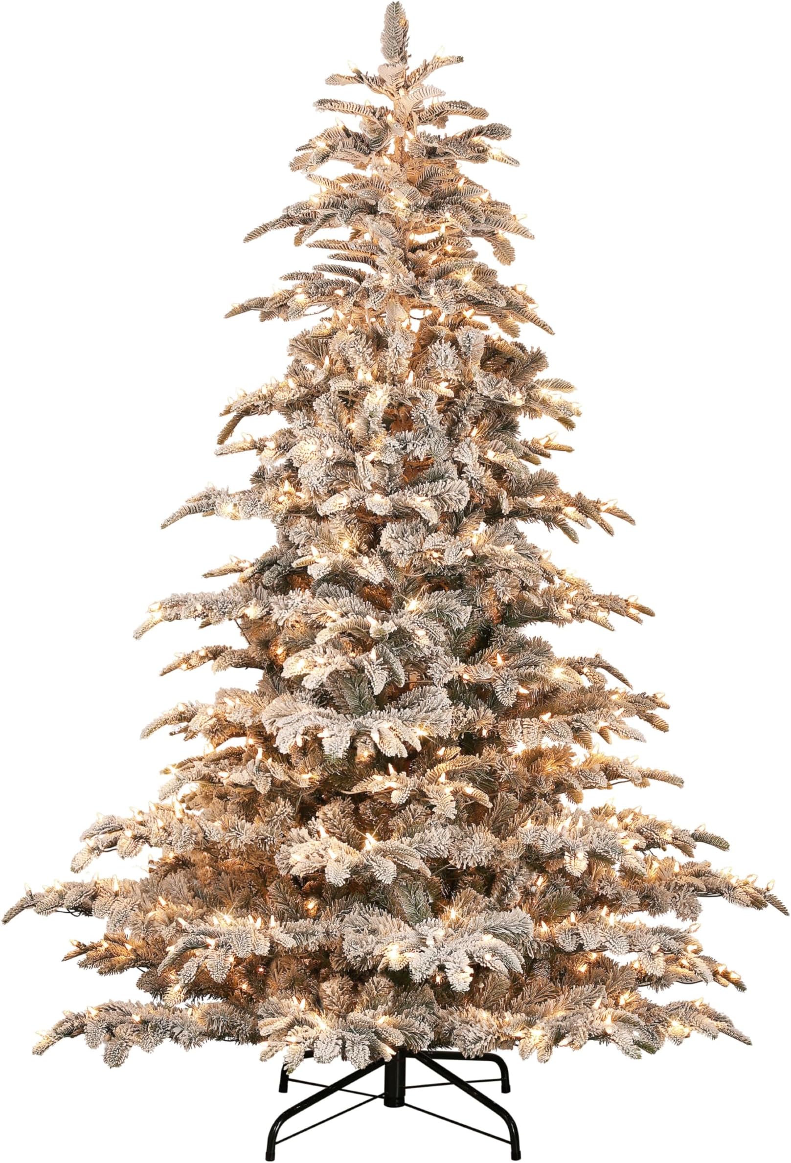 Flocked Aspen Fir Tree, 7.5ft