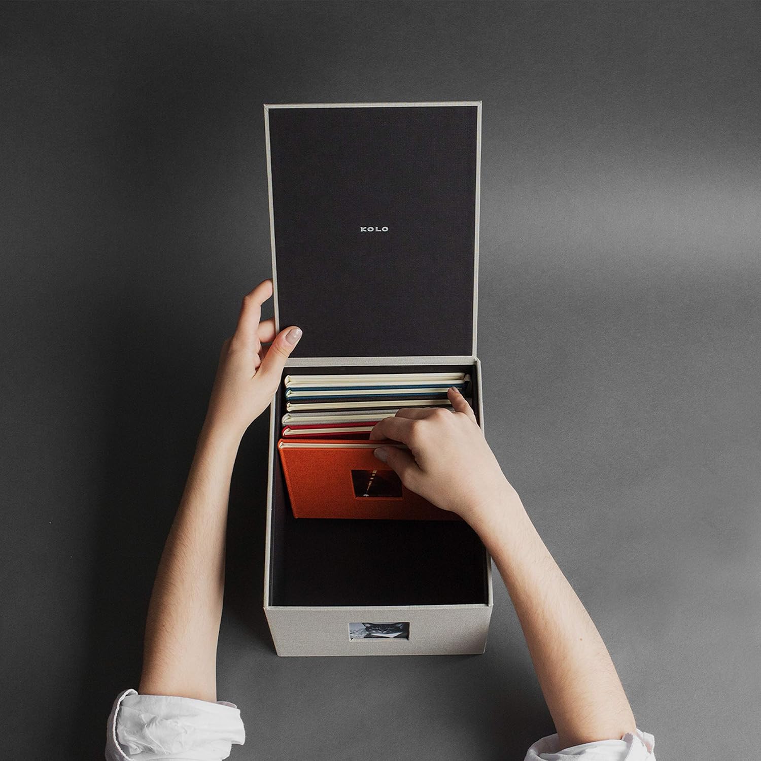 Kolo Havana Archival Photo Storage Box, Medium, Platinum