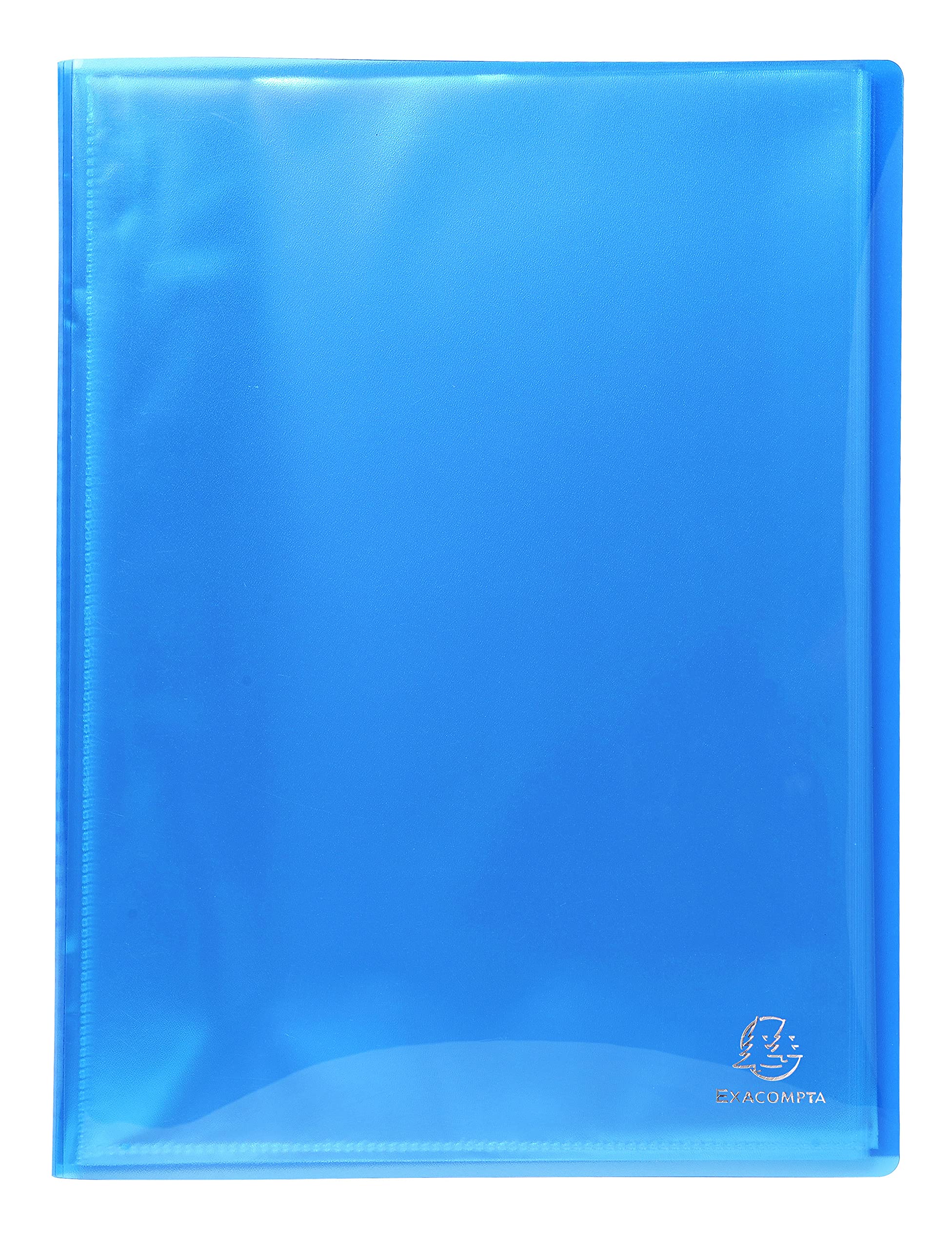Exacompta - Réf. 85280E - Paquet de 4 Protège-documents Iderama - 60 pochettes cristal lisse - 120 vues - pour A4 - dim 24 x 32 cm - couverture en polypro semi-rigide - 4 couleurs assorties