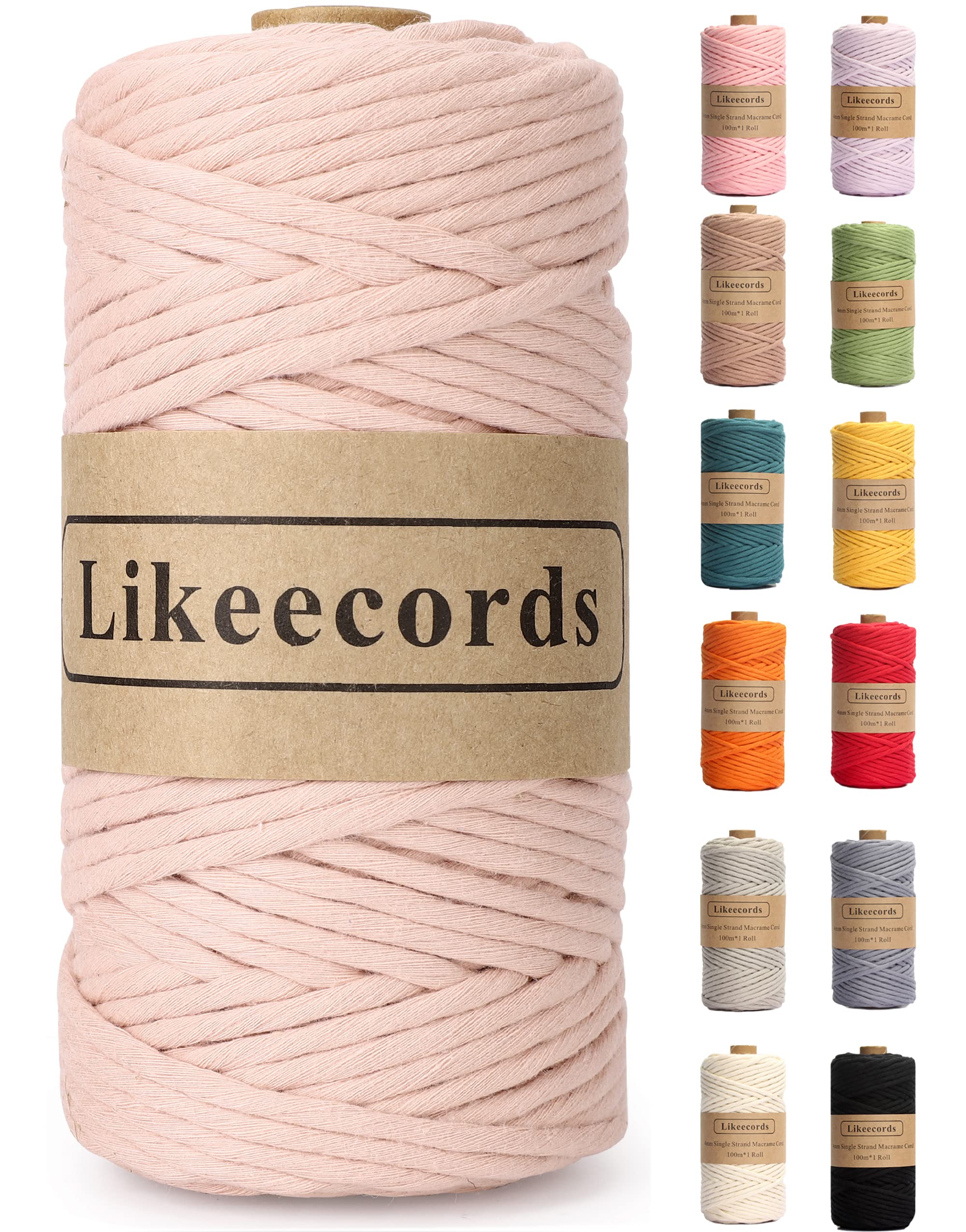 Cordon macramé 4mm rose bohémien pour suspendre vos plantes et sublimer votre décoration murale