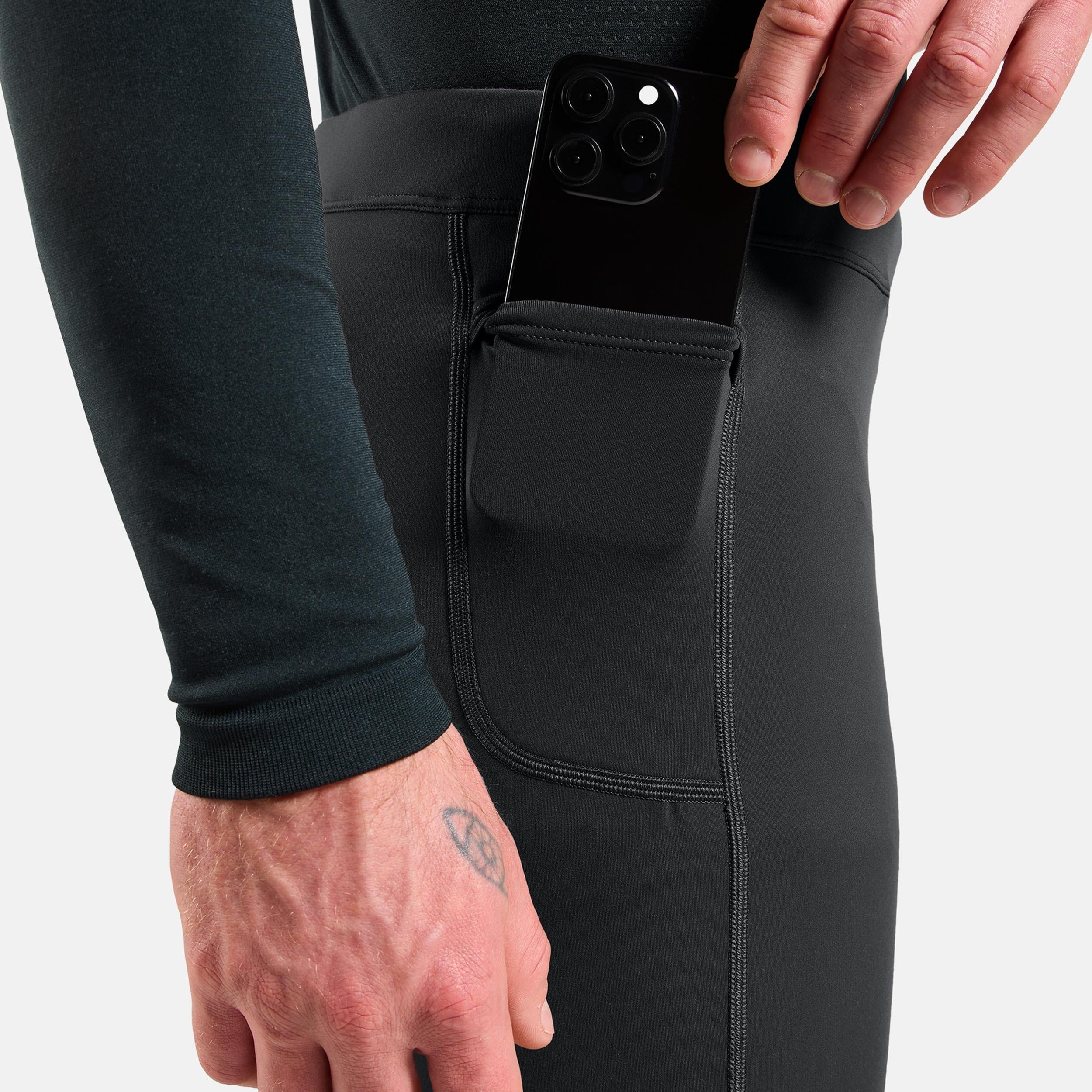 Odlo Essential Warm Collant de course Hommes black