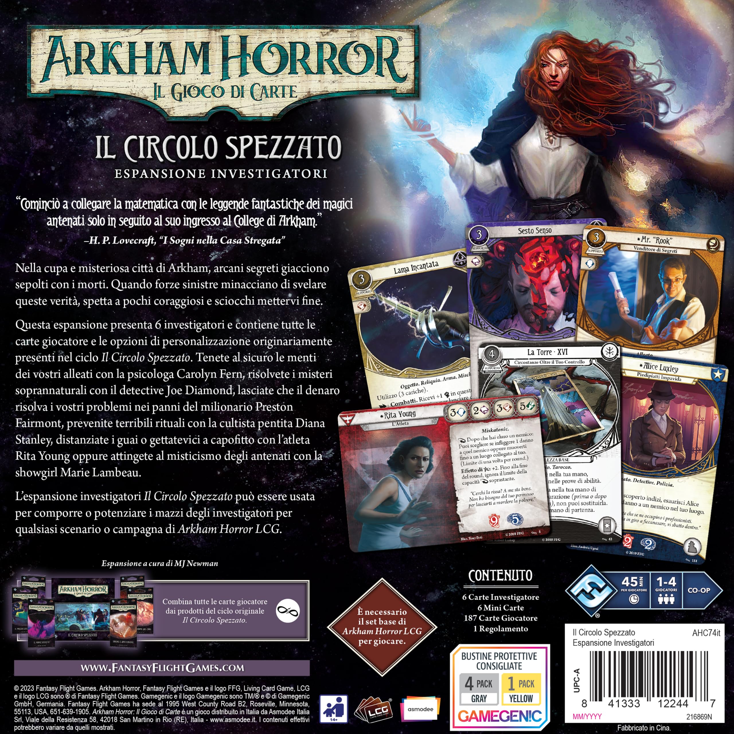 Asmodee - Arkham Horror Il Gioco di Carte: Il Circolo Spezzato - Espansione Investigatori, Edizione in Italiano