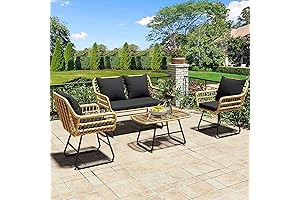 YITAHOME 4-Piece Mid Century Modern Outdoor Furniture Set